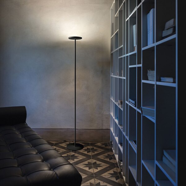 Linea Light Lampă de podea LED Joshua, negru, reglabil, Negru, Camera de zi / sufragerie, Metal, Modern
