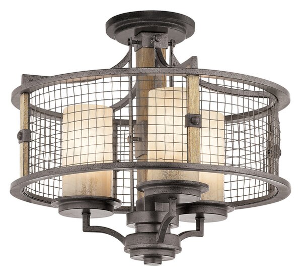 KICHLER Plafonieră Ahrendale transformabilă, reglabil, Metalic, Camera de zi / sufragerie, Metal, Casă de țară / Rustic, Candelabru