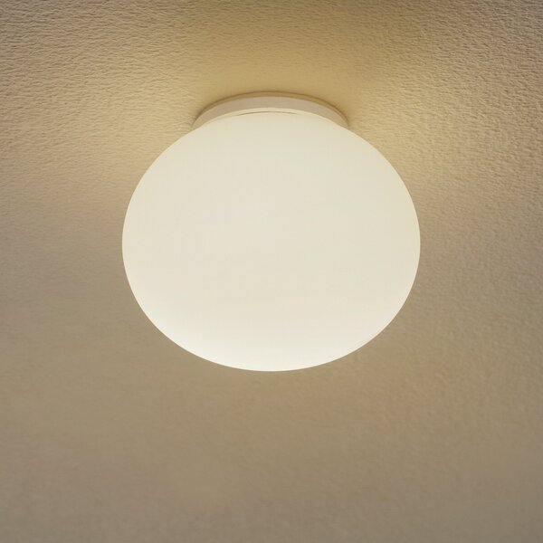 FLOS Mini Glo-Ball C/W - Plafonieră de design, reglabil, Alb, Camera de zi / sufragerie, Sticlă, Design, glob