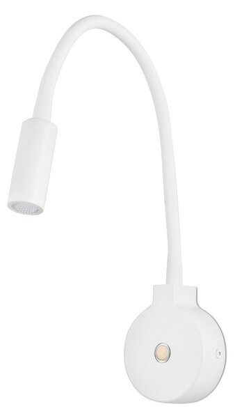 FARO BARCELONA Pixie Aplică de perete LED cu braț flexibil, alb, Alb, dormitor, Metal, Modern