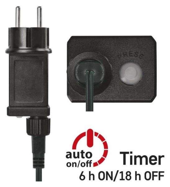 Ghirlandă LED de exterior 300 LED, 8 moduri, 10 m, IP44, alb cald + telecomandă