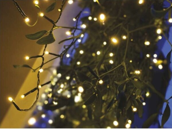 Ghirlandă LED de exterior, 200xLED/8 moduri, 8,6m, IP44, alb cald