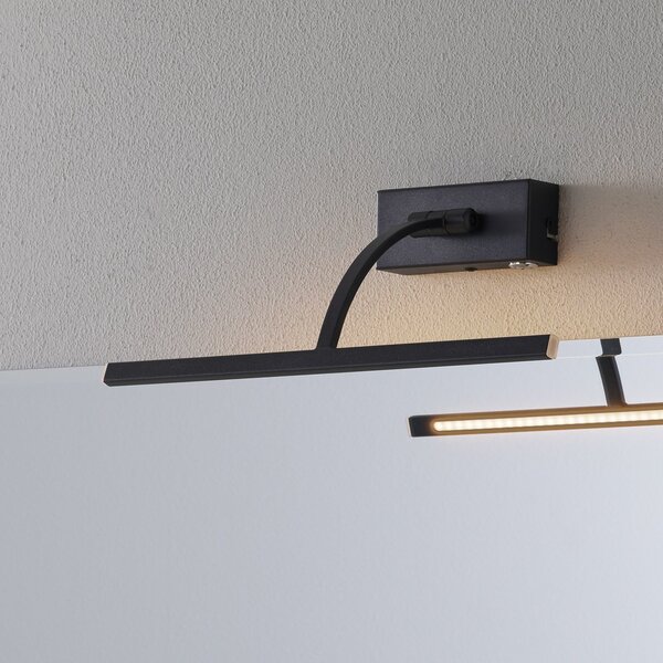 Freelight Aplică de perete LED Matisse, lățime 34 cm, negru, reglabil, Negru, Camera de zi / sufragerie, Metal, Modern