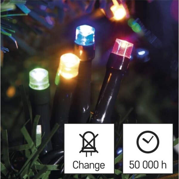 Ghirlandă LED de exterior 120xLED/8 moduri, 17m, IP44, multicolor