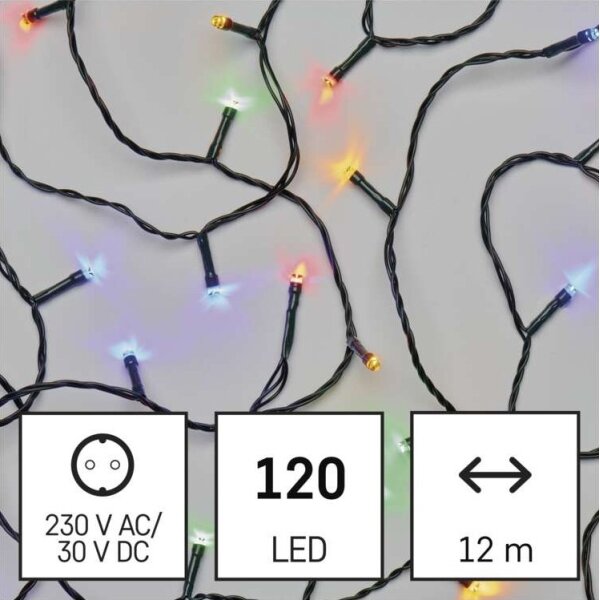 Ghirlandă LED de exterior 120xLED/8 moduri, 17m, IP44, multicolor