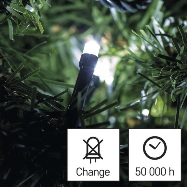 Ghirlandă lumini LED pentru exterior 40xLED/9m IP44, alb rece