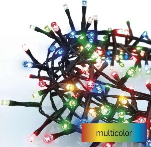 Ghirlandă LED pentru exterior, 300 LED, 11 m, IP44, multicoloră