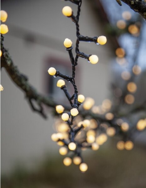 Instalație LED de Crăciun de exterior BERRY MINI 300xLED/8 funcții 11m IP44 alb cald Eglo