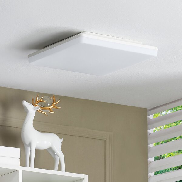 PRIOS Prios Artin plafonieră LED, unghiulară, 28 cm, Alb, Baie, Plastic, Modern
