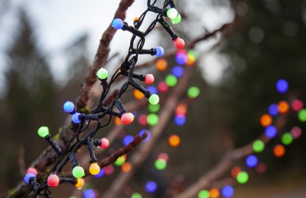 Eglo - Ghirlandă LED pentru exterior BERRY MINI 300 LED / 8 funcții, 11 m, IP44, multicolor