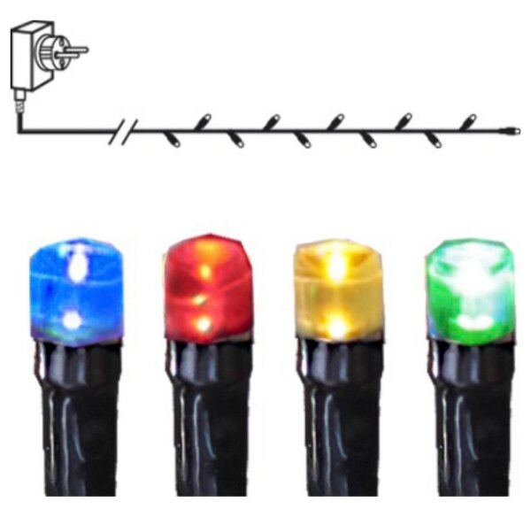 Eglo 410713 - Ghirlandă luminoasă LED pentru exterior, Serie LED, 160 LED, 26 m, IP44, multicoloră