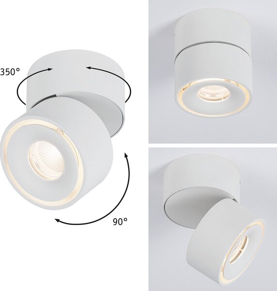 Paulmann Spircle spot LED aplicat alb mat, Alb, Camera de zi / sufragerie, Metal, Modern