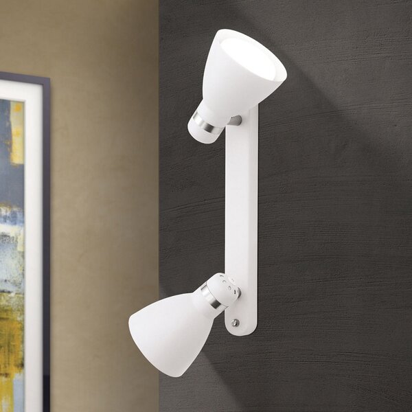 ORION Spot tavan School, 2 becuri, alb, reglabil, Alb, Camera de zi / sufragerie, Metal, Modern