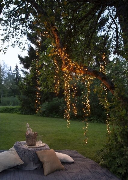Instalație LED de Crăciun de exterior GOLDEN 800xLED 16m IP44 alb cald Eglo 411516