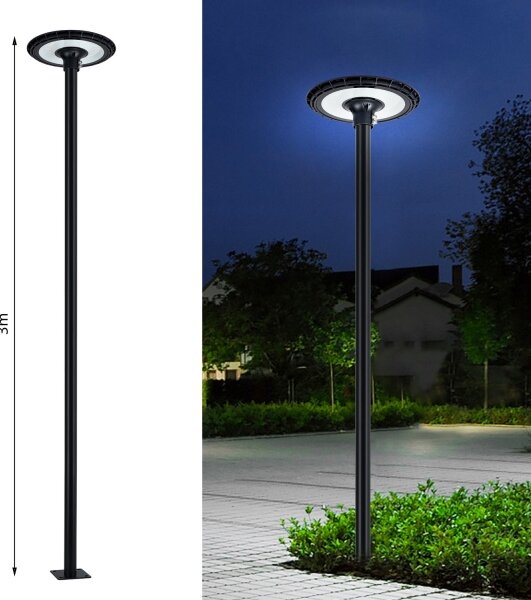 Brilagi - Bară metalică pentru stâlp iluminat exterior URBAN 3 m negru