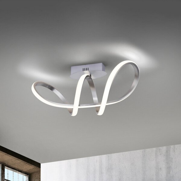 JUST LIGHT. GmbH Plafonieră LED Maria, dimabilă, aluminiu, reglabil, Metalic, dormitor, Metal, Modern