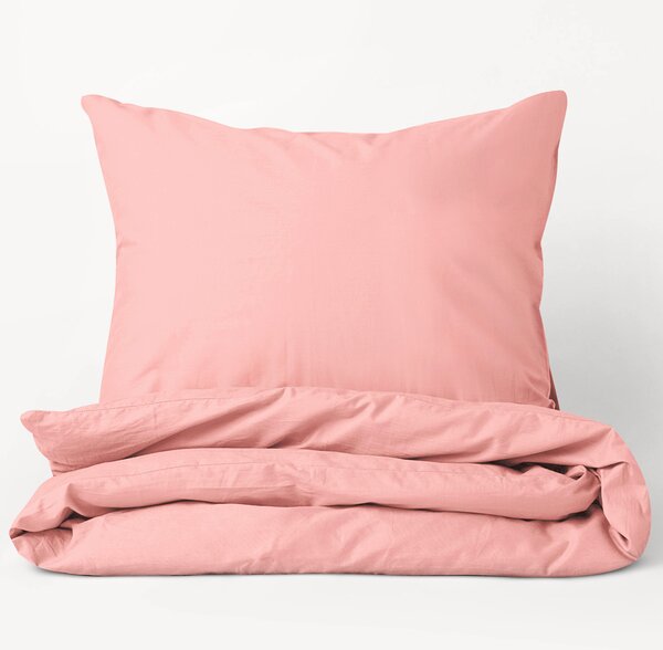 Goldea lenjerie de pat din bumbac - roz pastel 140 x 200 și 70 x 90 cm