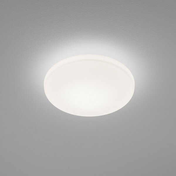 Helestra Plafonieră Kymo LED, IP44, Ø 26 cm, Alb, Baie, Sticlă, Design