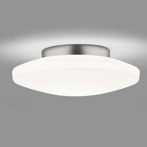Helestra Plafonieră Kymo LED, IP44, Ø 26 cm, Alb, Baie, Sticlă, Design