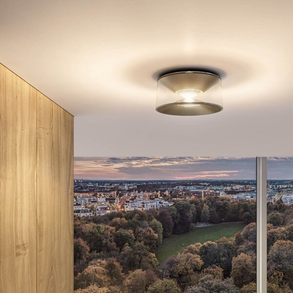Ribag Vior LED plafonieră nisip auriu 40° 2,700K, reglabil, Auriu / Alamă, Camera de zi / sufragerie, Metal, Modern