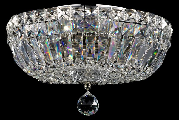 Maytoni Basfor plafonieră, culoare nichel, Ø 30 cm, 3 x E14, reglabil, Transparent, Camera de zi / sufragerie, Metal