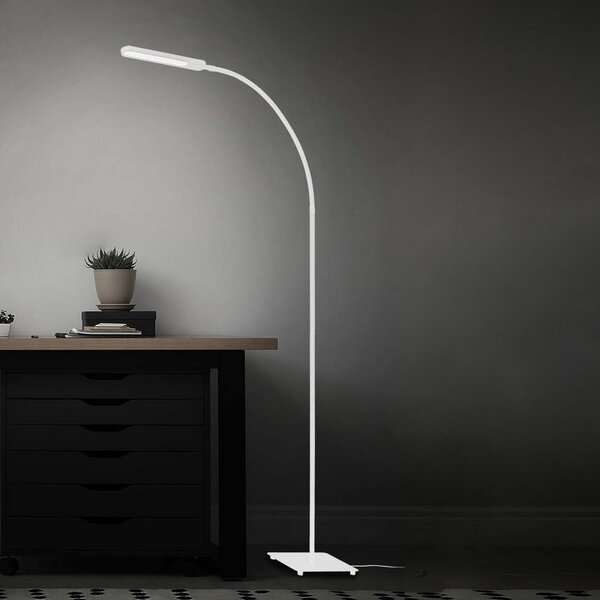 Briloner Servo lampadar LED, reglabil, CCT, alb, reglabil, Alb, Studiu / Birou, Metal, Modern, Lumină de lectură