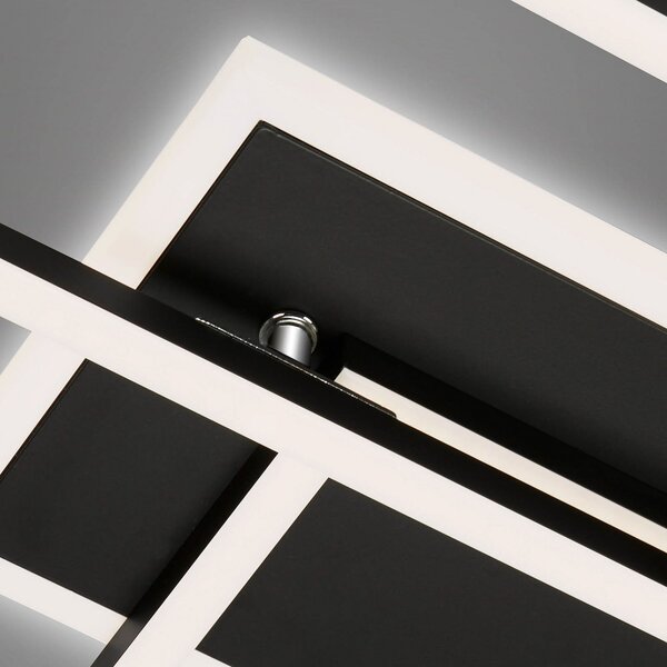 Briloner Frame S plafonieră LED CCT 110x24,8cm negru, reglabil, Negru, Camera de zi / sufragerie, Metal, Modern