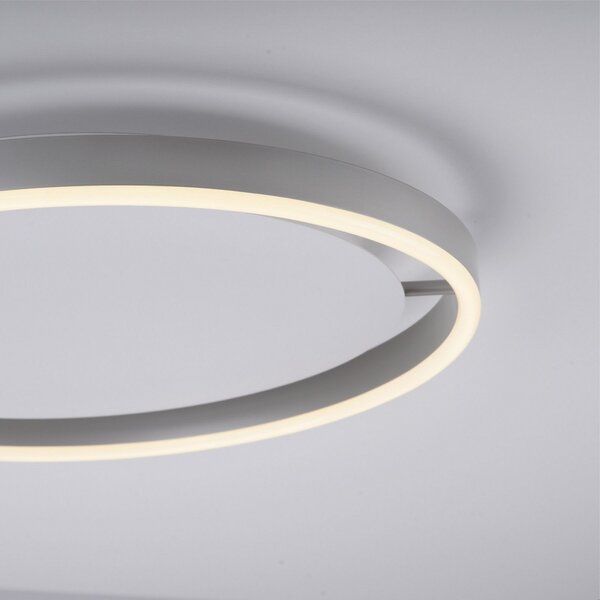 JUST LIGHT. GmbH Plafonieră LED Ritus, Ø 39.3cm, aluminiu, reglabil, Metalic, Camera de zi / sufragerie, Metal, Modern