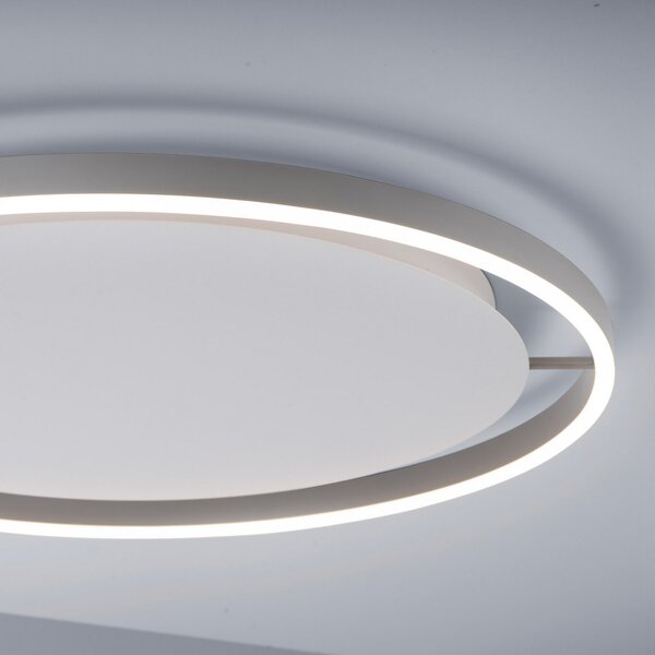 JUST LIGHT. GmbH Plafonieră LED Ritus, Ø 58,5 cm, aluminiu, reglabil, Metalic, Camera de zi / sufragerie, Metal, Modern
