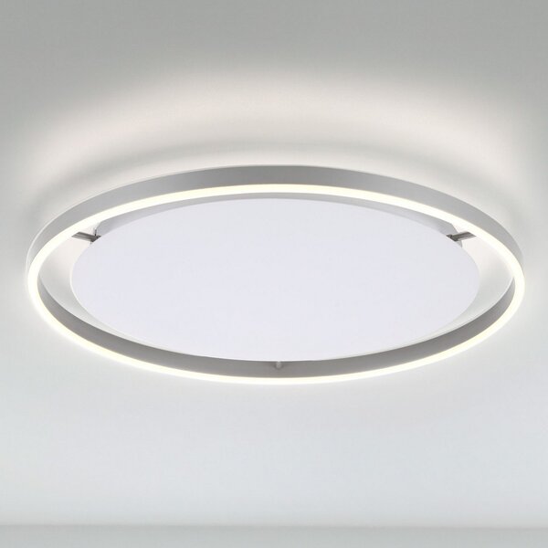 JUST LIGHT. GmbH Plafonieră LED Ritus, Ø 58,5 cm, aluminiu, reglabil, Metalic, Camera de zi / sufragerie, Metal, Modern