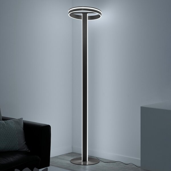 Q-Smart-Home Paul Neuhaus Q-VITO lampadar LED, antracit, reglabil, Negru, Camera de zi / sufragerie, Metal