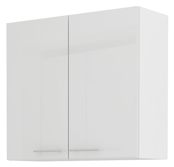 Dulap superior de bucătărie Lavera 80 G 72 2F (alb + alb lucios). 1032341