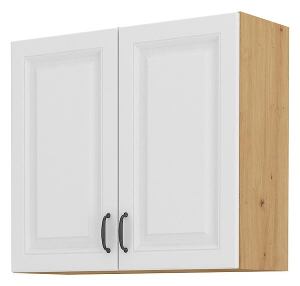 Dulap superior de bucătărie Sheila 80 G 72 2F (stejar artisan + alb). 1032455