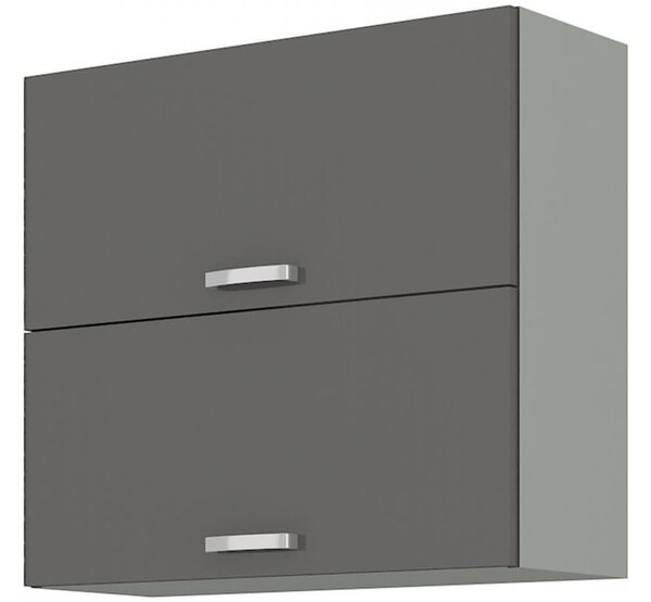 Dulap superior de bucătărie Gonir 80 GU 72 2F (gri + gri). 1032711