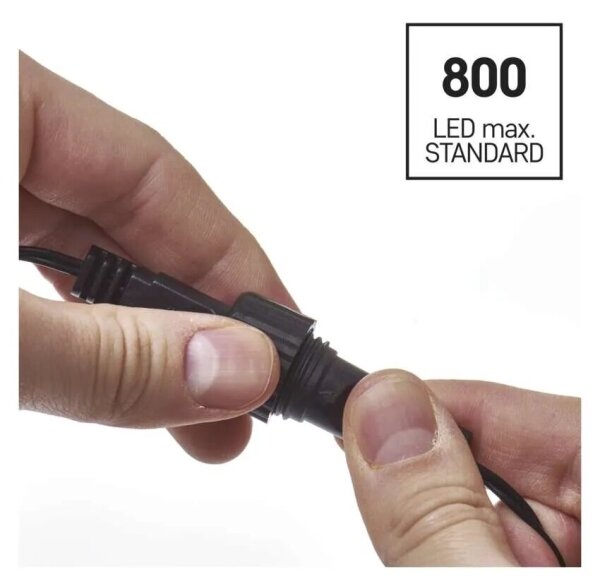 Ghirlandă LED pentru exterior, 100 LED, 2,5 x 0,9 m, IP44, alb rece