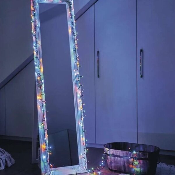 Ghirlandă LED de exterior, 150 LED-uri, 27,35 m, IP44, multicoloră
