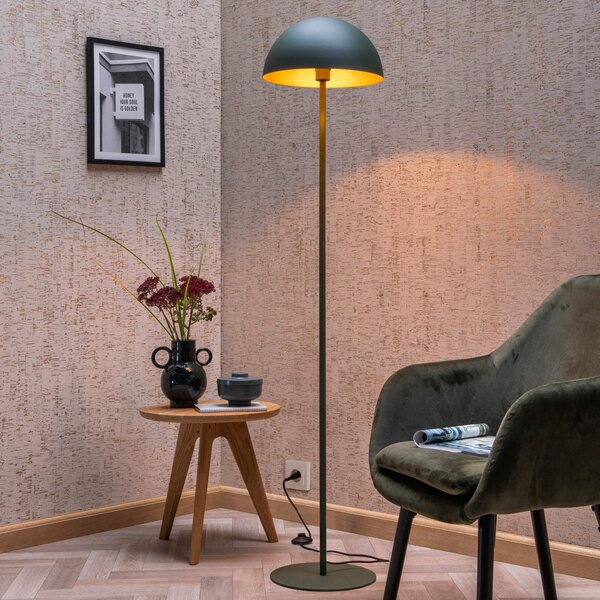 Lucide Siemon lampadar din oțel, Ø 35 cm, verde, Verde, Camera de zi / sufragerie, Metal, Modern