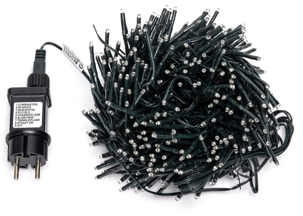 Aigostar - Ghirlandă LED pentru exterior, 400 LED-uri, 8 funcții, 13 m, IP44, alb rece