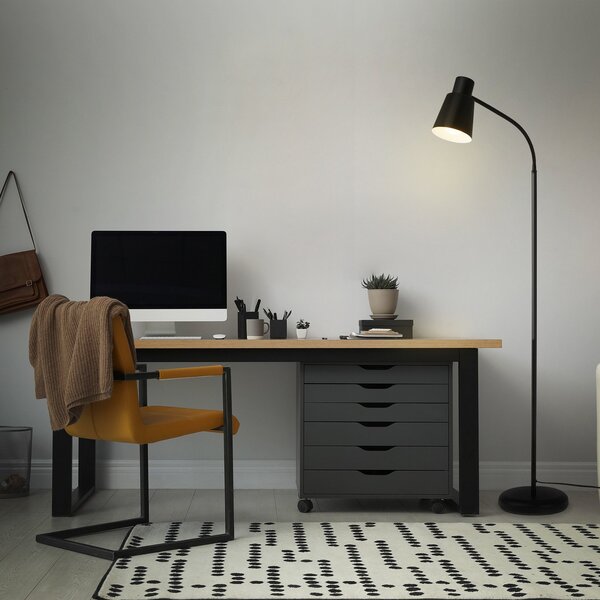 Briloner Lampadar metalic 1474015 negru, Negru, Camera de zi / sufragerie, Metal