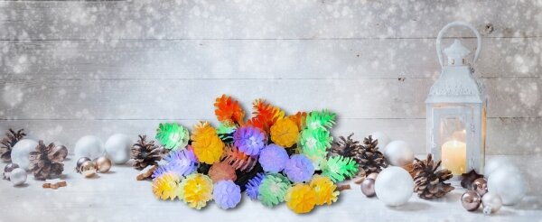 Retlux - Ghirlandă LED pentru exterior, 40 LED, 15 m, IP44, multicoloră