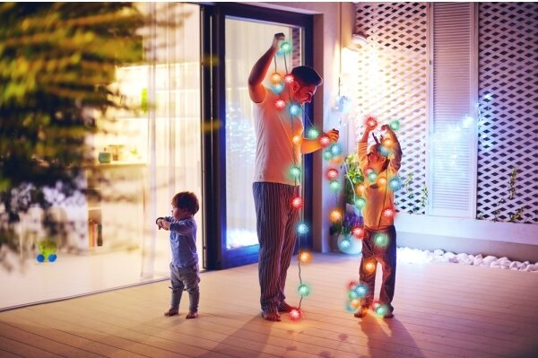 Retlux - Ghirlandă LED pentru exterior, 40 LED, 15 m, IP44, multicoloră