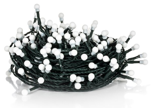 Retlux - Ghirlandă LED de exterior, 100 LED, 8 moduri, 15 m, IP44, alb cald