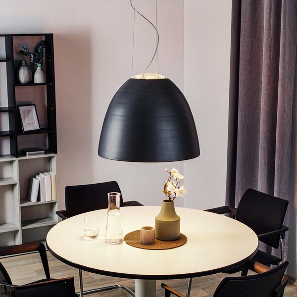 Artemide Nur - lampă suspendată design, reglabil, Negru, Camera de zi / sufragerie, Metal, Design