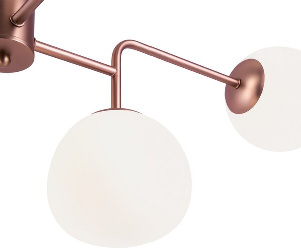 Maytoni candelabru Erich, alamă rosé, sticlă/metal 8 becuri., reglabil, Auriu / Alamă, Camera de zi / sufragerie, Metal, Modern, glob