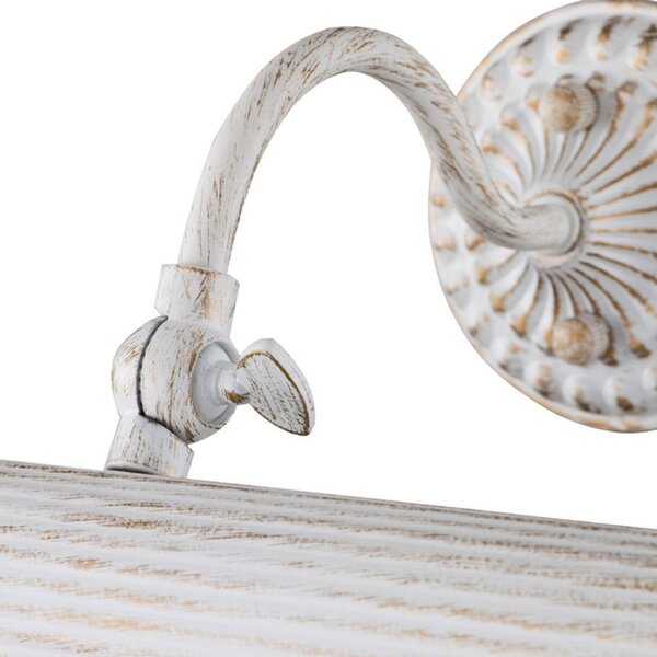 Maytoni Aplică tablou Renoir albă, 2 x E14 25 W, reglabil, Alb, Camera de zi / sufragerie, Metal, Antichitate