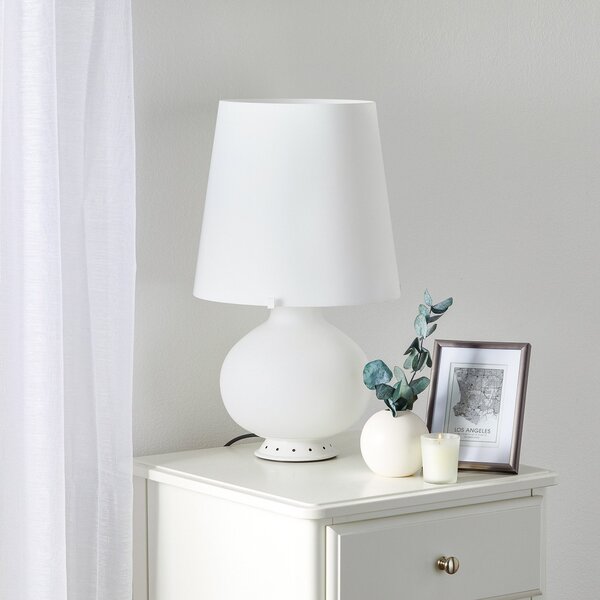 Fontana Arte - lampă de masă 53 cm, Alb, dormitor, Sticlă, Design
