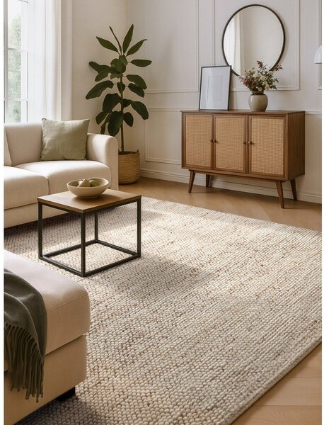 Covor bej țesut manual din amestesc de lână 160x230 cm Peas – Villeroy&Boch