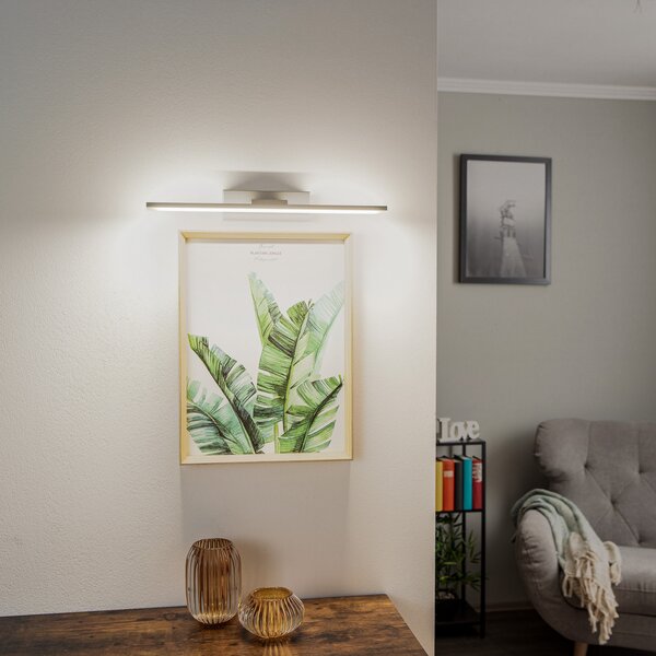 MCJ Aplică cu LED Miroir 40 cm aluminiu 4000K, Metalic, Baie, Metal, Modern