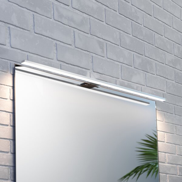 MCJ Lumină cu LED pentru oglindă Triga IP44, crom, 80cm, 4.000K, Metalic, Baie, Metal, Modern
