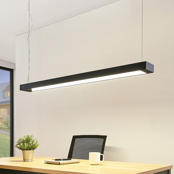 Arcchio lampă suspendată LED Cuna, negru, 122cm, metal, Negru, Studiu / Birou, Metal, Modern